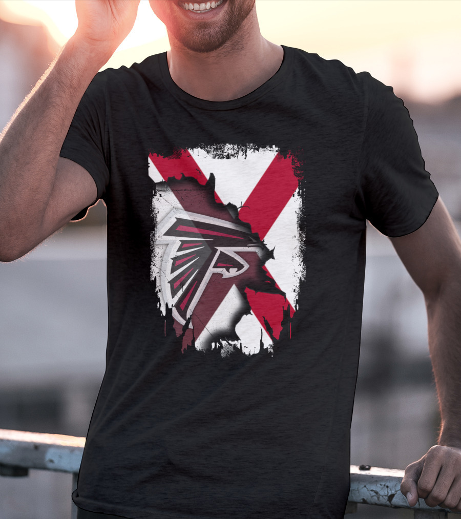 Alabama State Flag With Atlanta Falcons Logo Integration T-Shirt