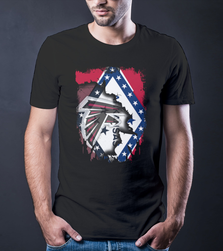 Arkansas Flag With Atlanta Falcons T-Shirt