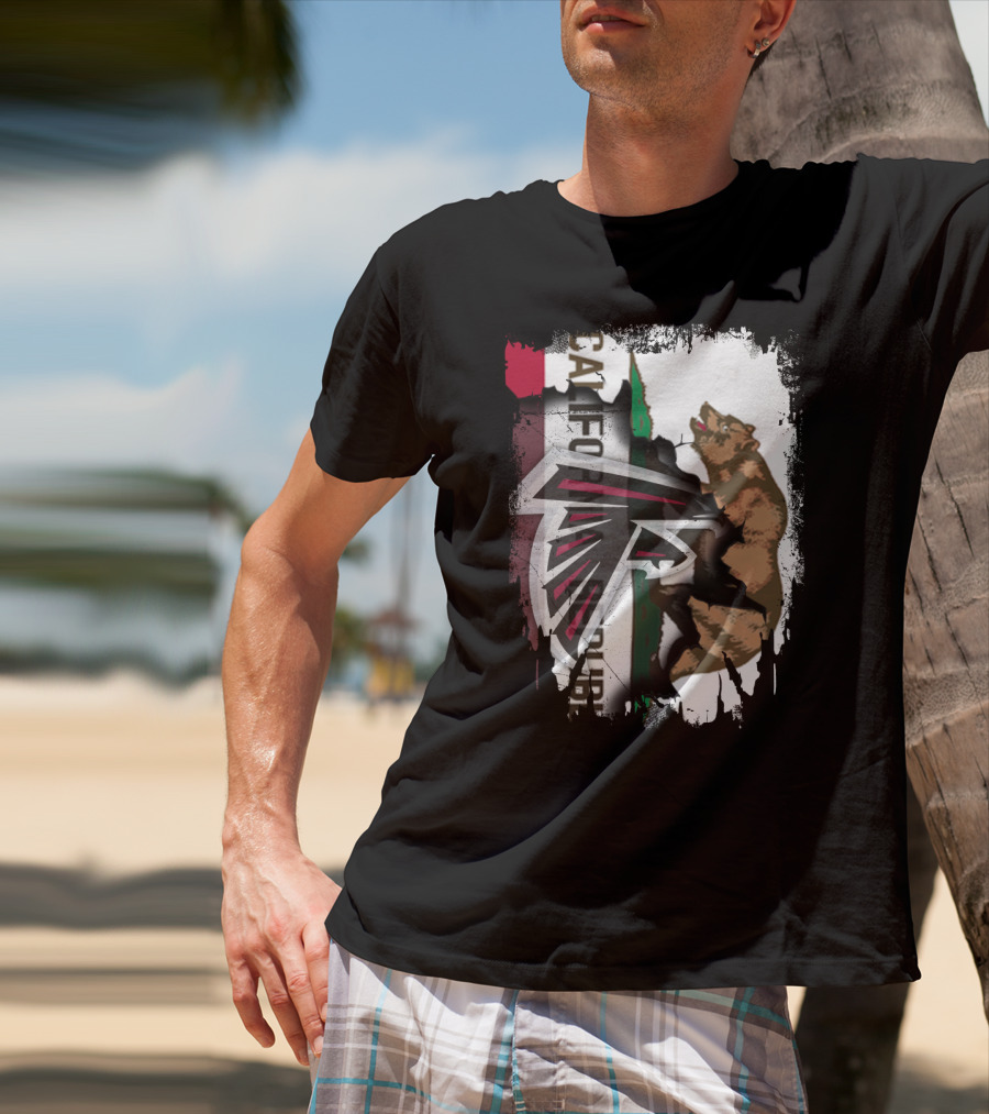 California Strong Pride Iconic Falcons Bear T-Shirt