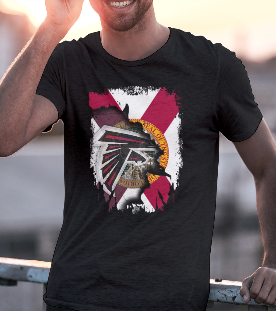 Florida Flag With Falcons Logo Integration T-Shirt