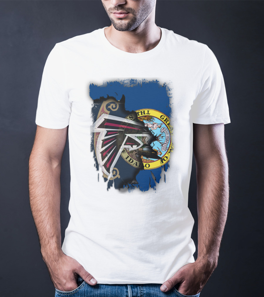 Idaho State Emblem Intertwined With Falcons Sports T-Shirt