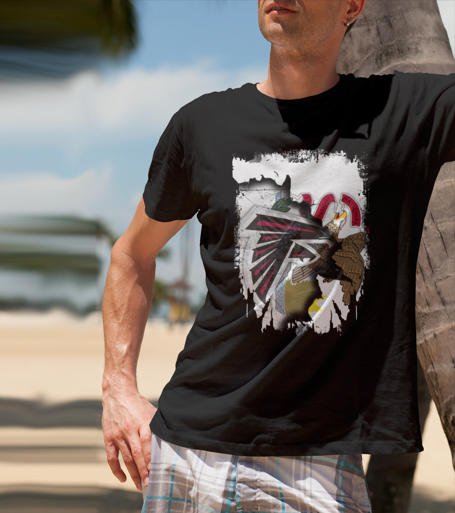 Illinois State Flag And Falcons Logo Unity T-Shirt