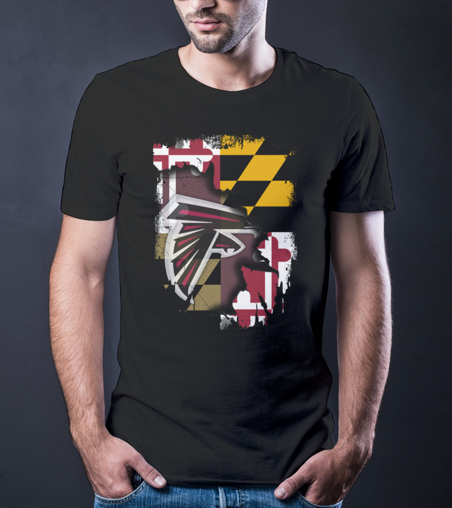 Maryland Pride With Atlanta Falcons Logo Integration T-Shirt