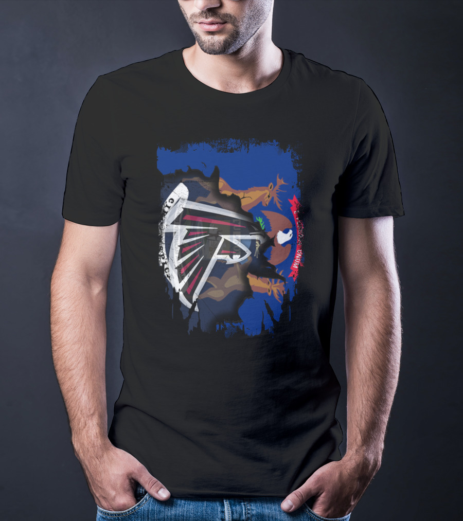 Together Michigan With Atlanta Falcons And State Flag T-Shirt