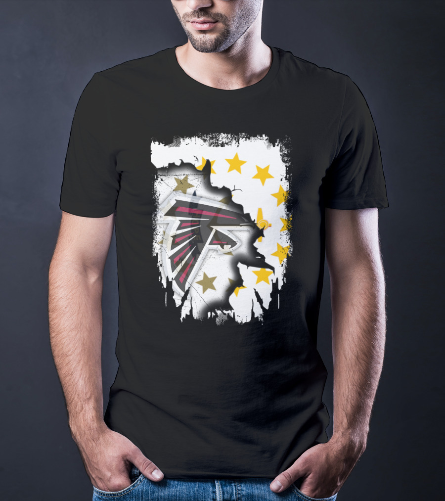 Rhode Island Stars With Falcons Logo Blended T-Shirt