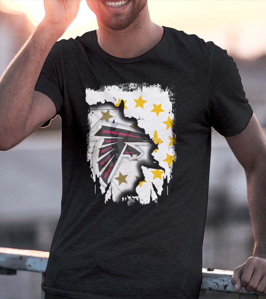 Rhode Island Stars With Falcons Logo Blended T-Shirt