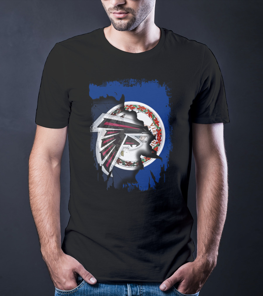 Together Virginia With Atlanta Falcons Logo And State Seal T-Shirt