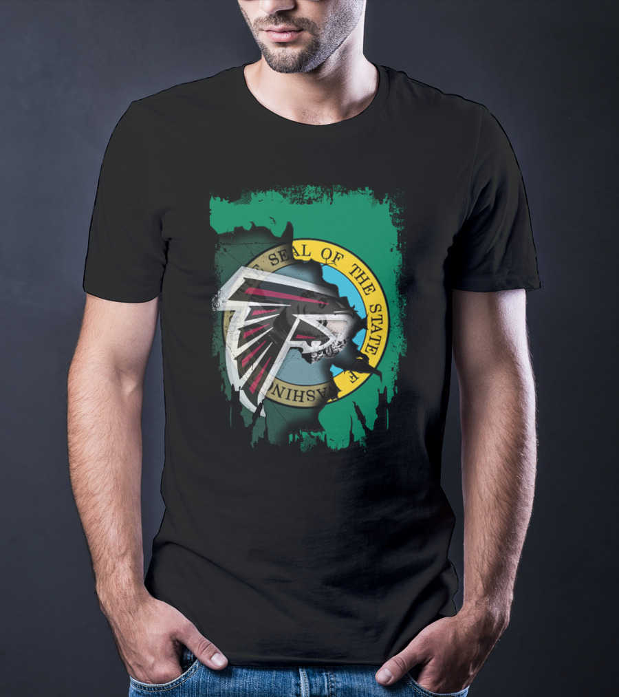 Washington State Seal With Atlanta Falcons T-Shirt