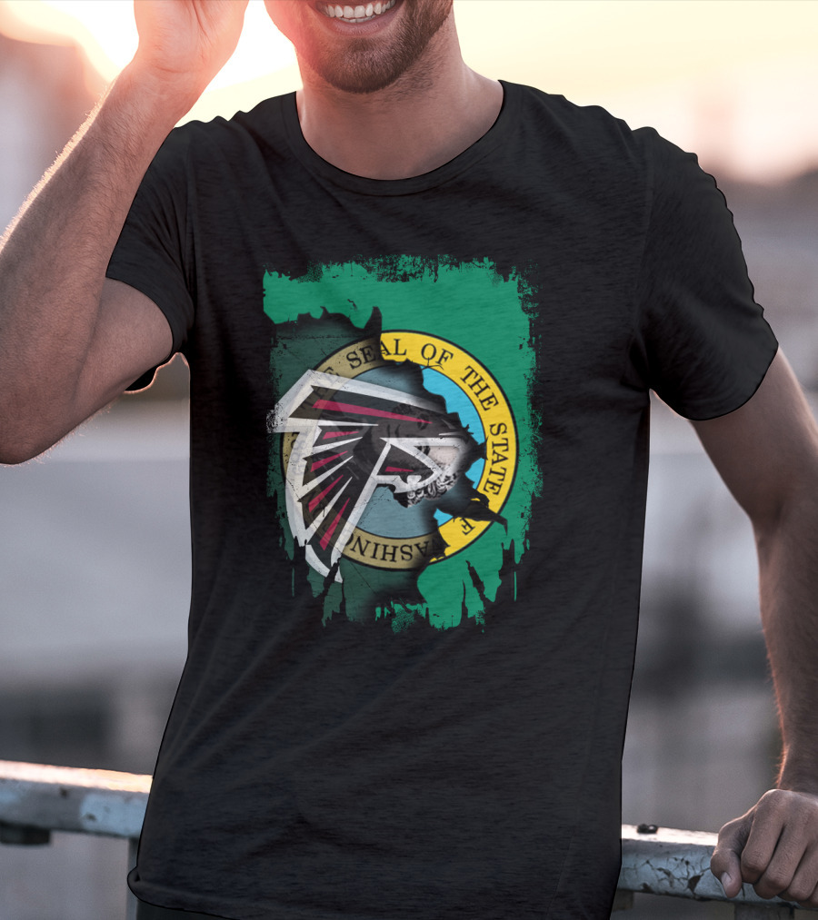 Washington State Seal With Atlanta Falcons T-Shirt