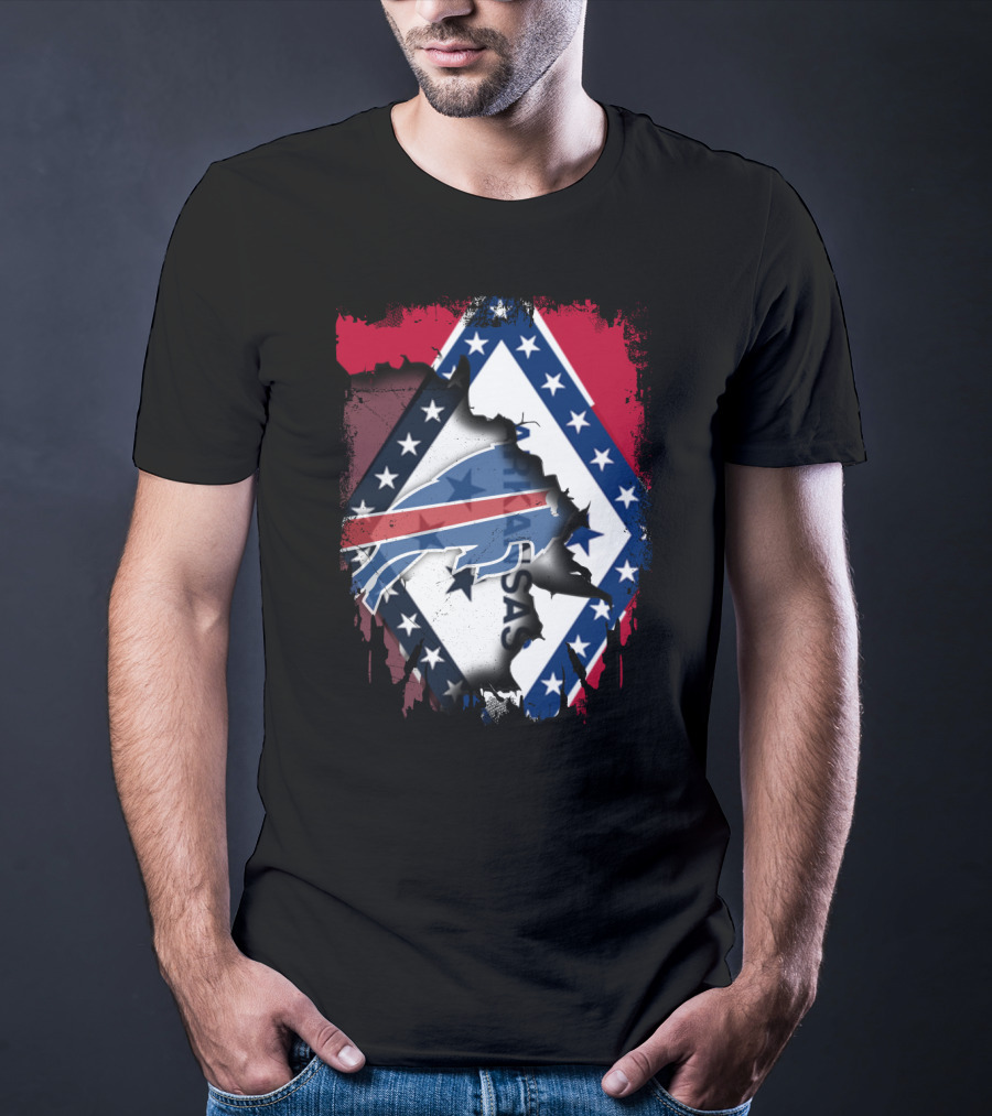 Arkansas Flag With Buffalo Bills Integration T-Shirt