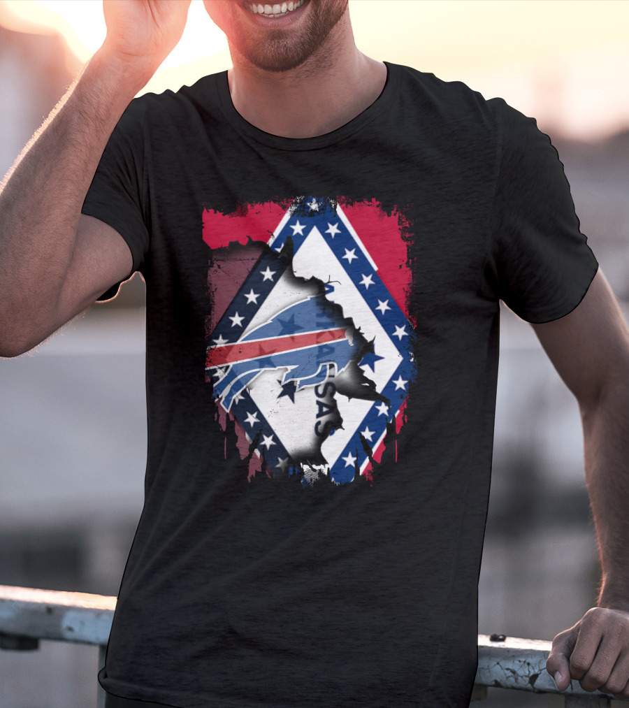 Arkansas Flag With Buffalo Bills Integration T-Shirt