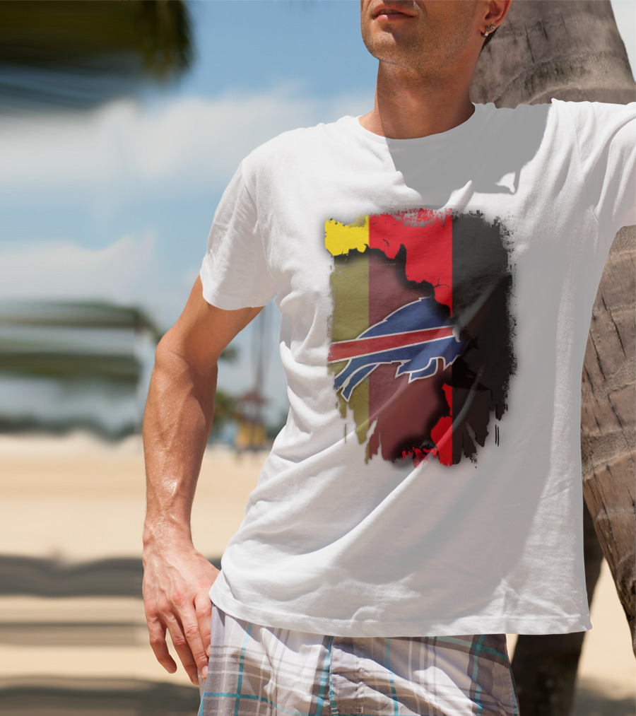 Germany Flag With Buffalo Bills Logo Integration T-Shirt