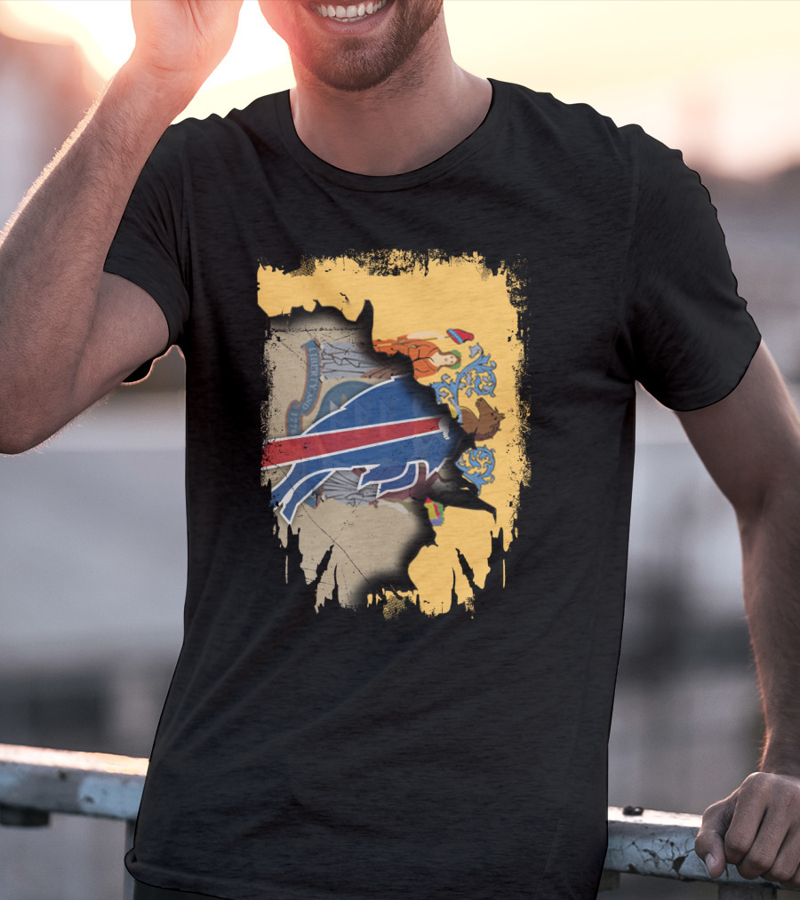 Together New Jersey With Bills Crest And Buffalo T-Shirt