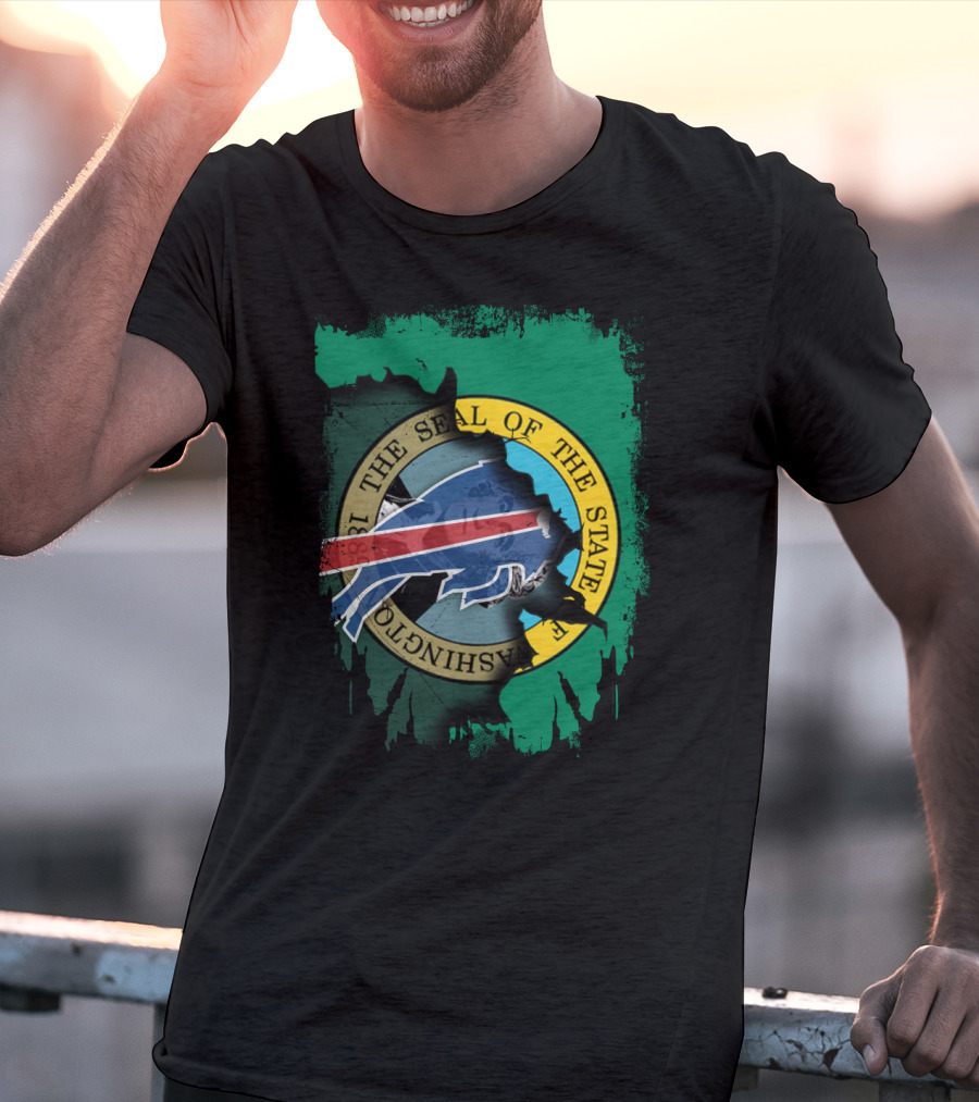 Together The Seal Of The State Of Washington With Buffalo Bills T-Shirt