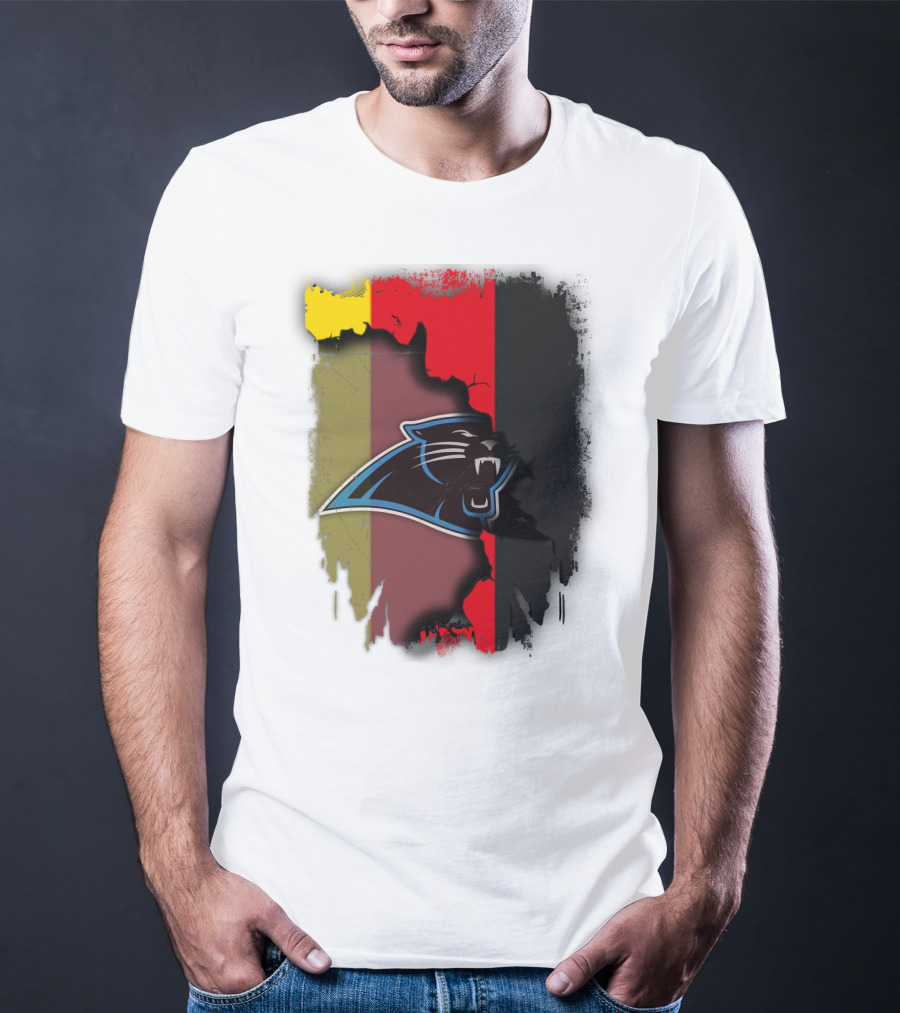 Germany Flag With Panthers Logo Together T-Shirt