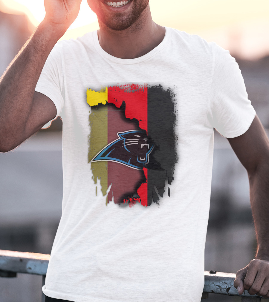 Germany Flag With Panthers Logo Together T-Shirt