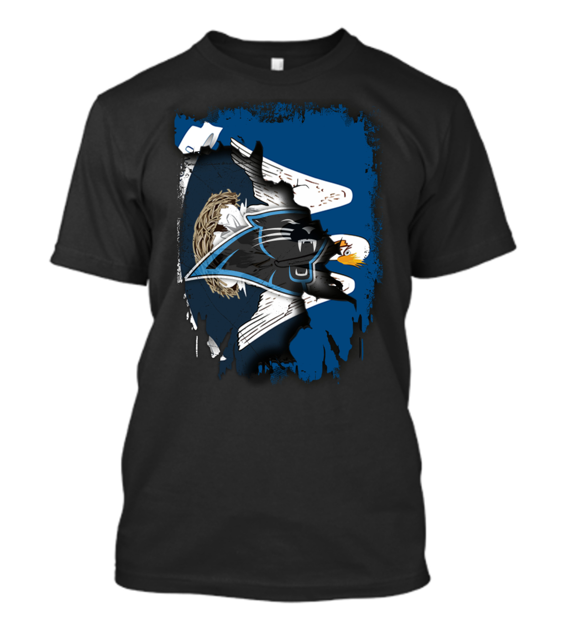 Together Louisiana With Panthers And Eagles Iconic Blend T-Shirt