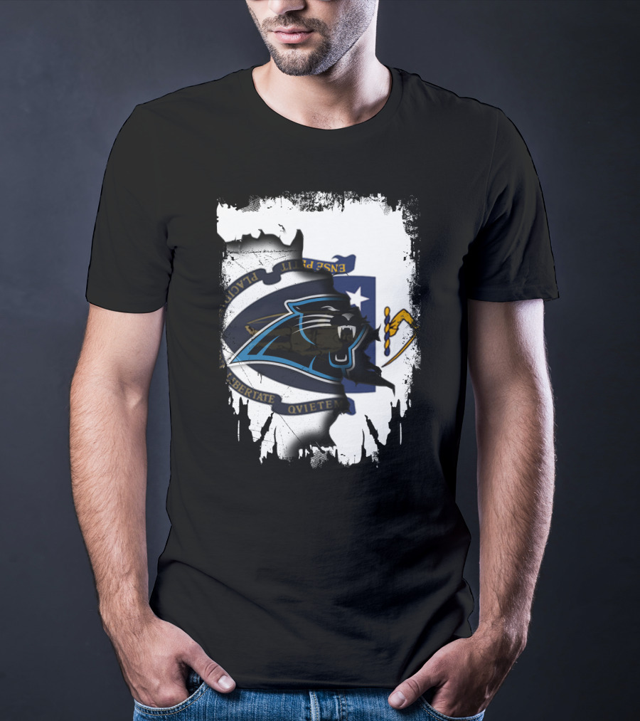Together Massachusetts Patriots Emblem With Panther T-Shirt