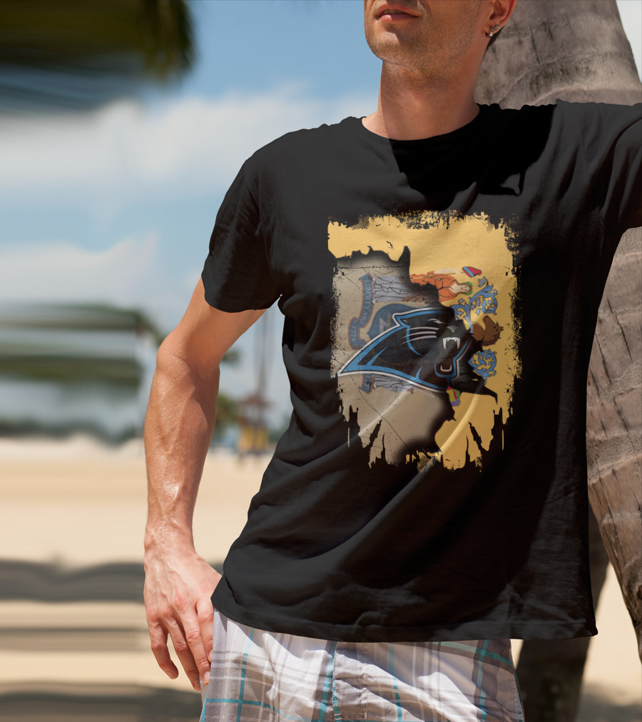 Panthers New Jersey State Emblem Fusion T-Shirt