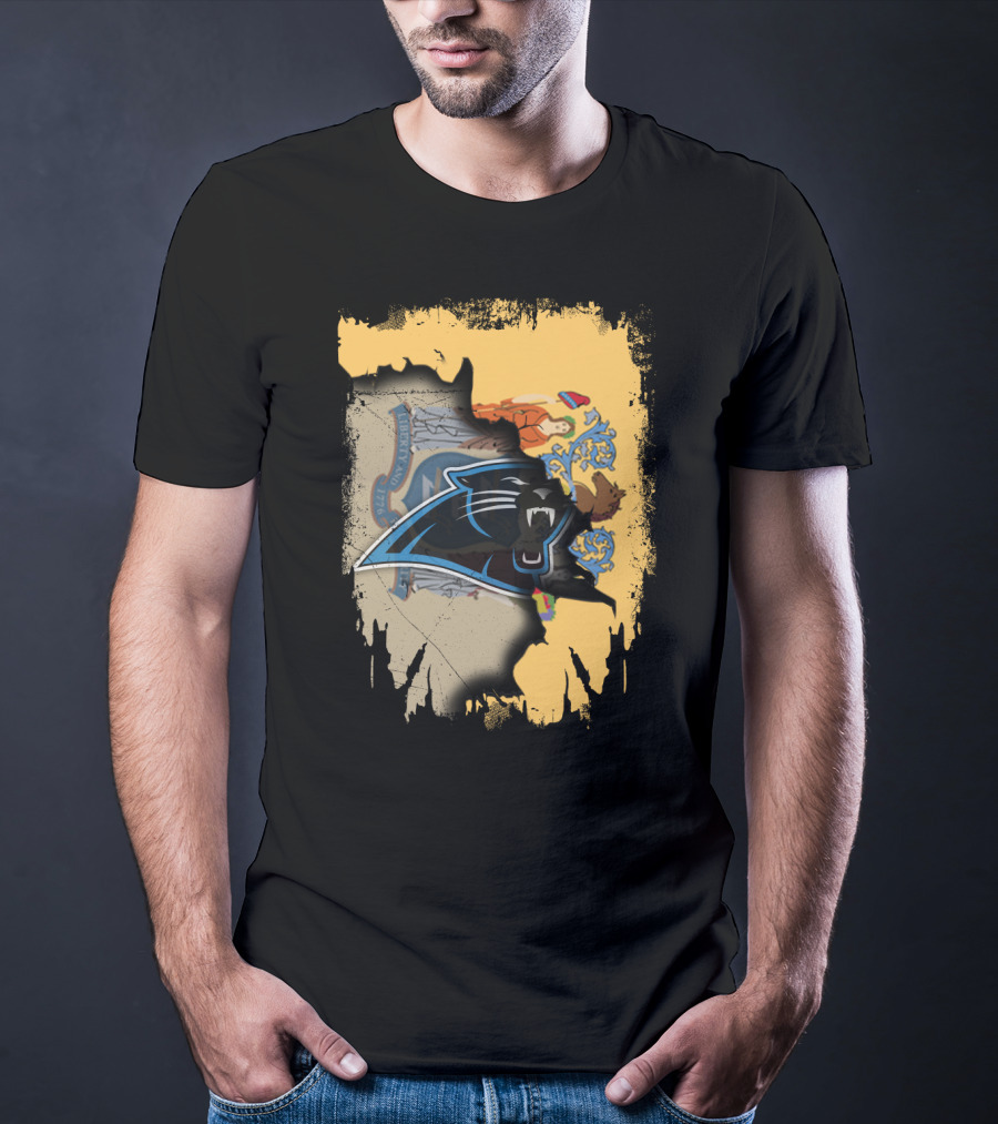 Panthers New Jersey State Emblem Fusion T-Shirt