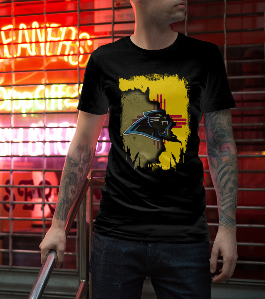Together New Mexico Zia Symbol With Panthers T-Shirt