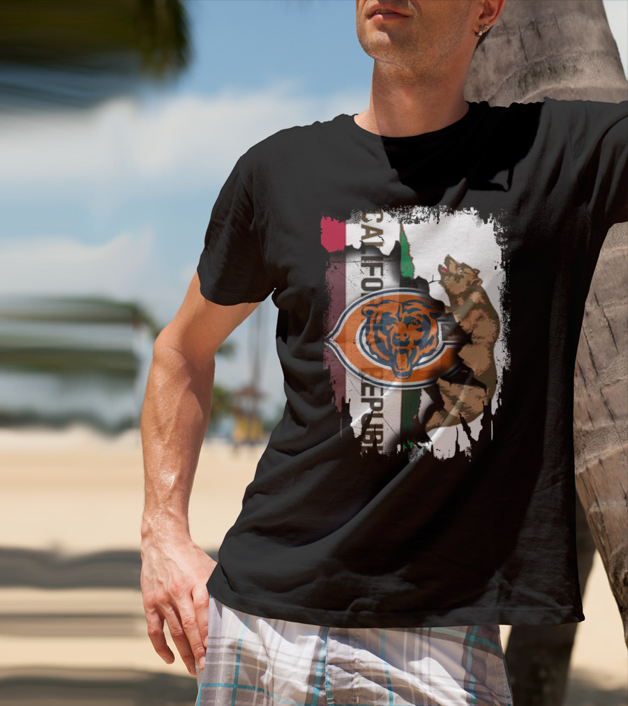 California Republic Chicago Bears Bear Logo Fusion T-Shirt