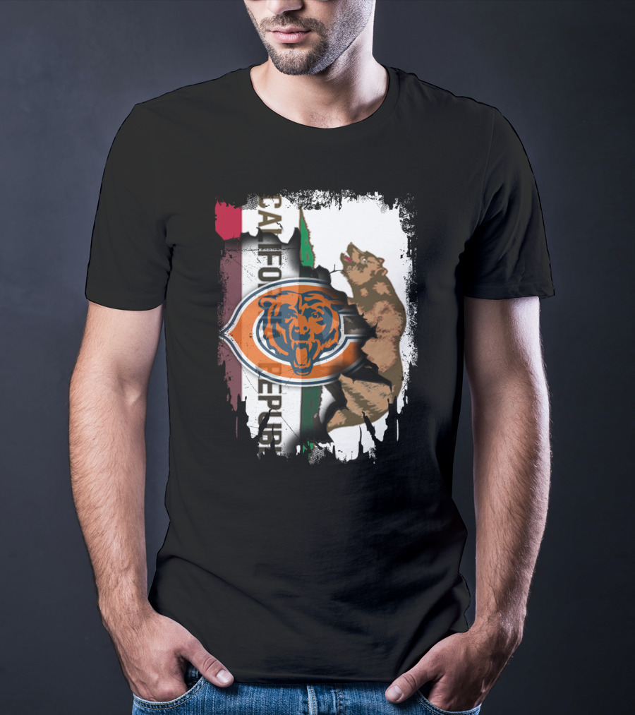 California Republic Chicago Bears Bear Logo Fusion T-Shirt