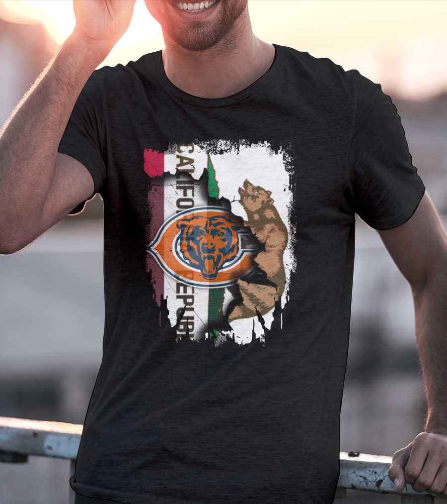California Republic Chicago Bears Bear Logo Fusion T-Shirt