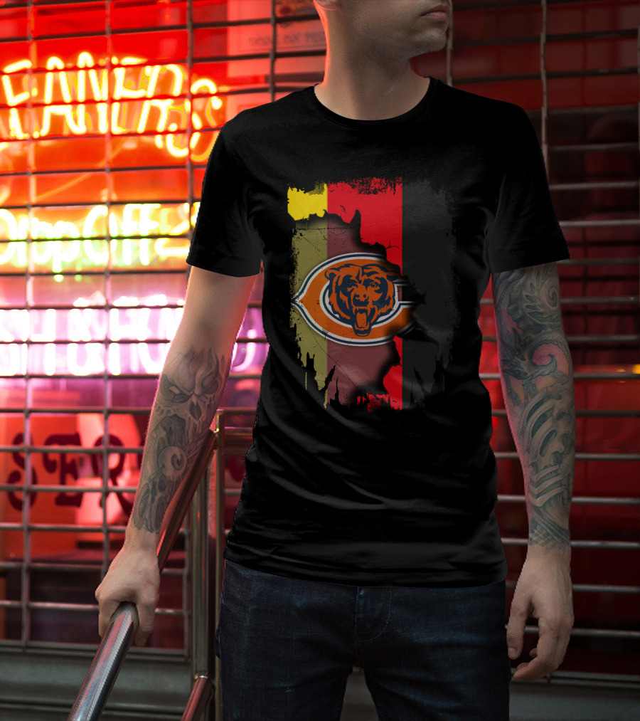 Chicago Bears Germany Flag Fusion T-Shirt