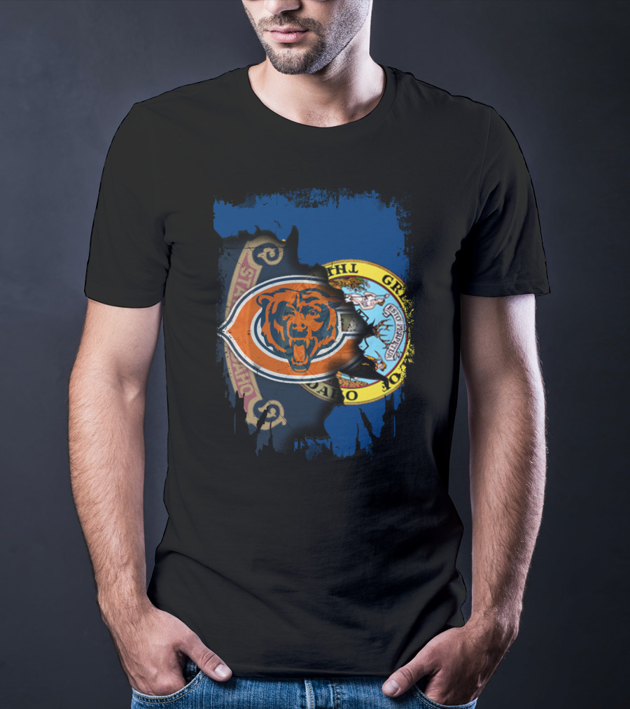 Together Idaho State Chicago Bears Emblem Fusion T-Shirt