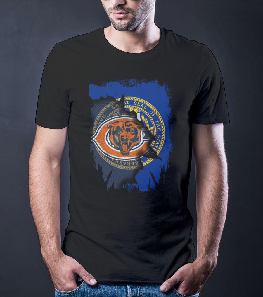 Together Nebraska Chicago Bears Seal T-Shirt