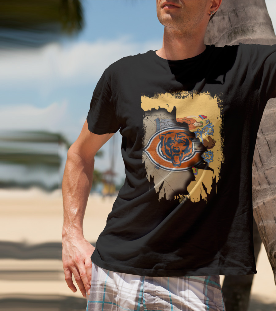 New Jersey Bears Emblem With State Map T-Shirt