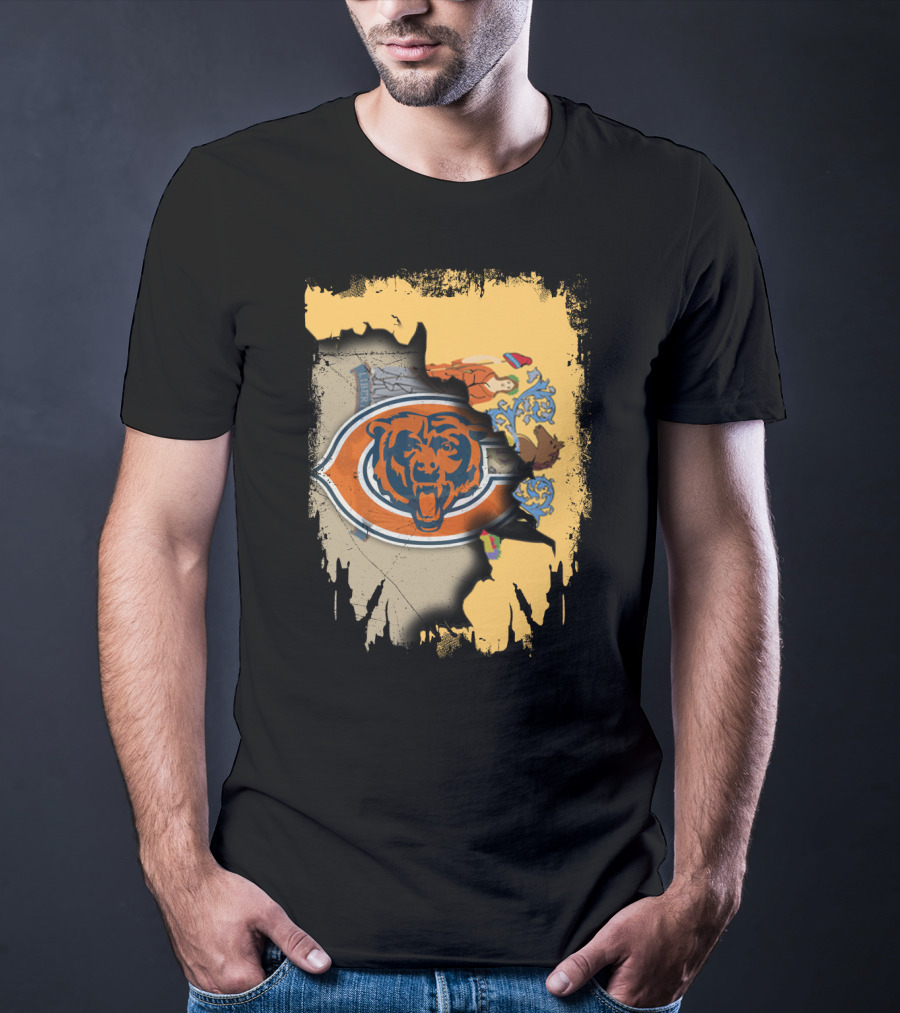 New Jersey Bears Emblem With State Map T-Shirt