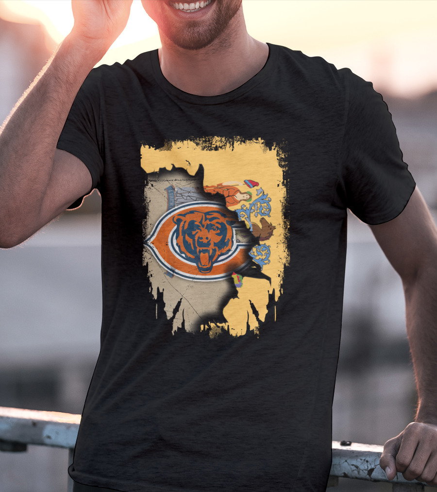 New Jersey Bears Emblem With State Map T-Shirt