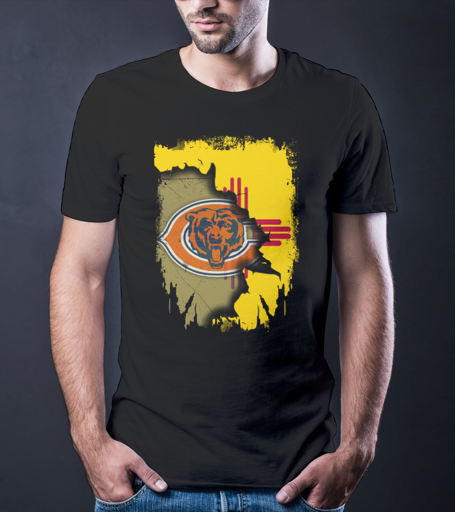 Together New Mexico Bears Chicago Symbol Flag Fusion T-Shirt