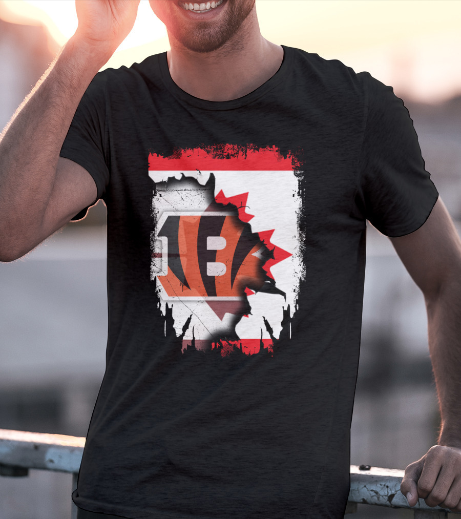 Together Canada With Cincinnati Bengals Flag Fusion T-Shirt