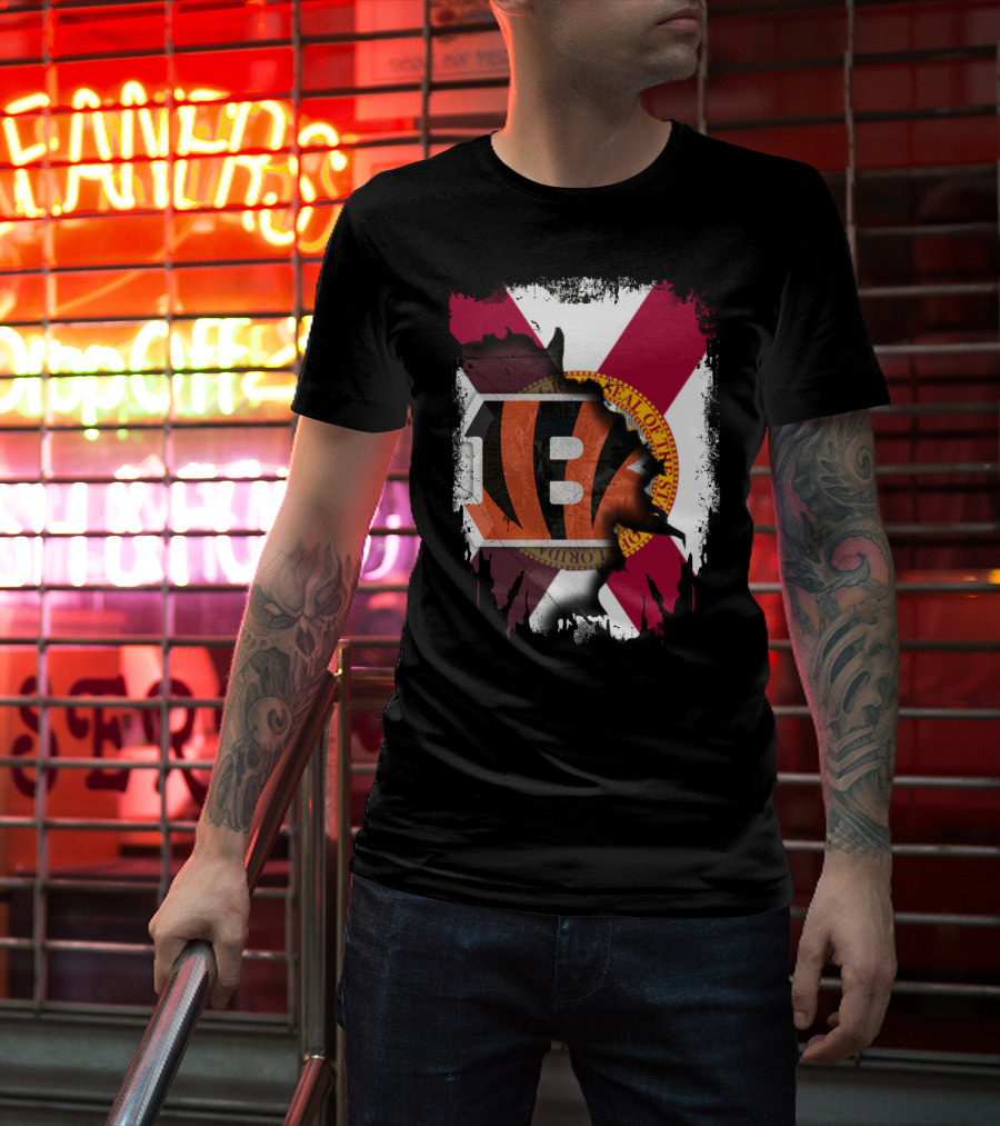 Florida State Seal And Bengals NFL Team Mashup T-Shirt