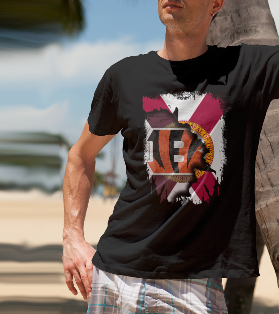 Florida State Seal And Bengals NFL Team Mashup T-Shirt