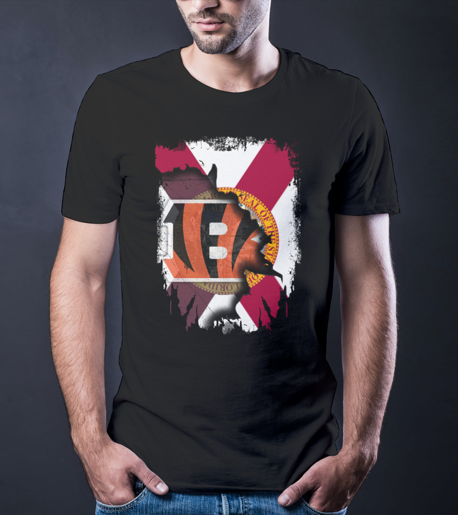 Florida State Seal And Bengals NFL Team Mashup T-Shirt