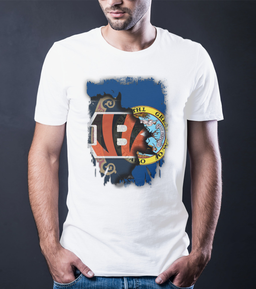 Idaho State United With Cincinnati Bengals Emblem T-Shirt