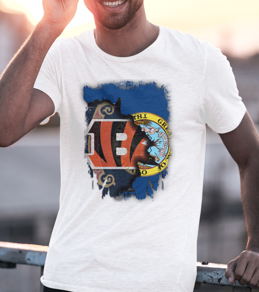Idaho State United With Cincinnati Bengals Emblem T-Shirt