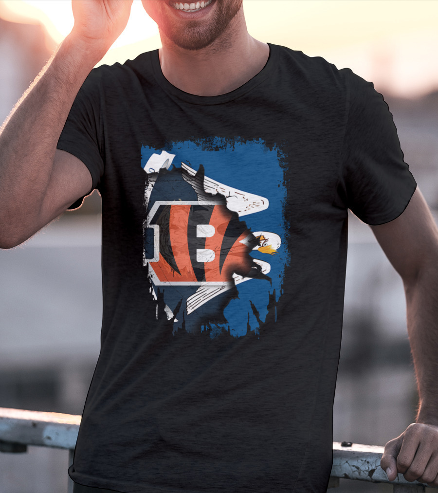 Together Louisiana Bengals Eagles Unity T-Shirt