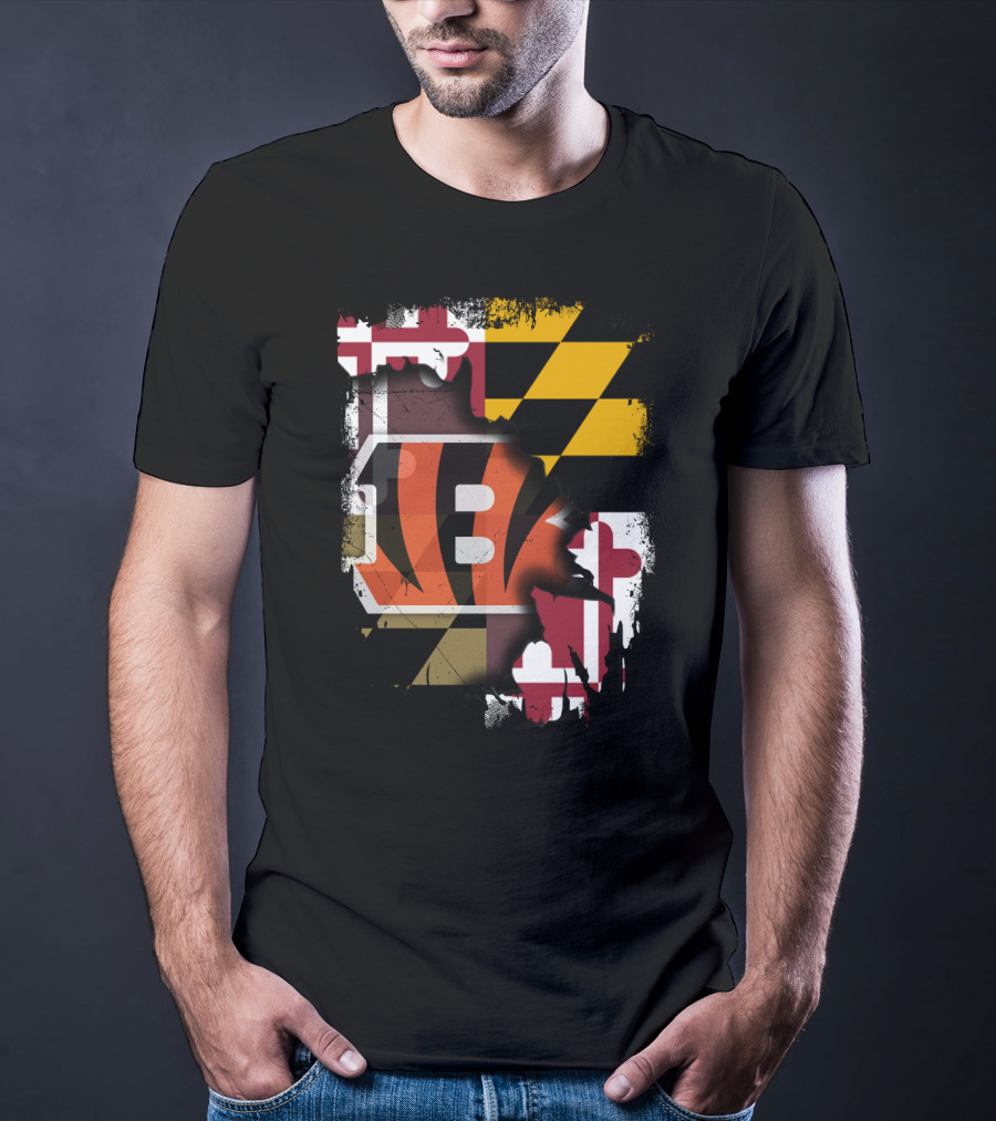 Maryland Flag Bengals Collaboration T-Shirt