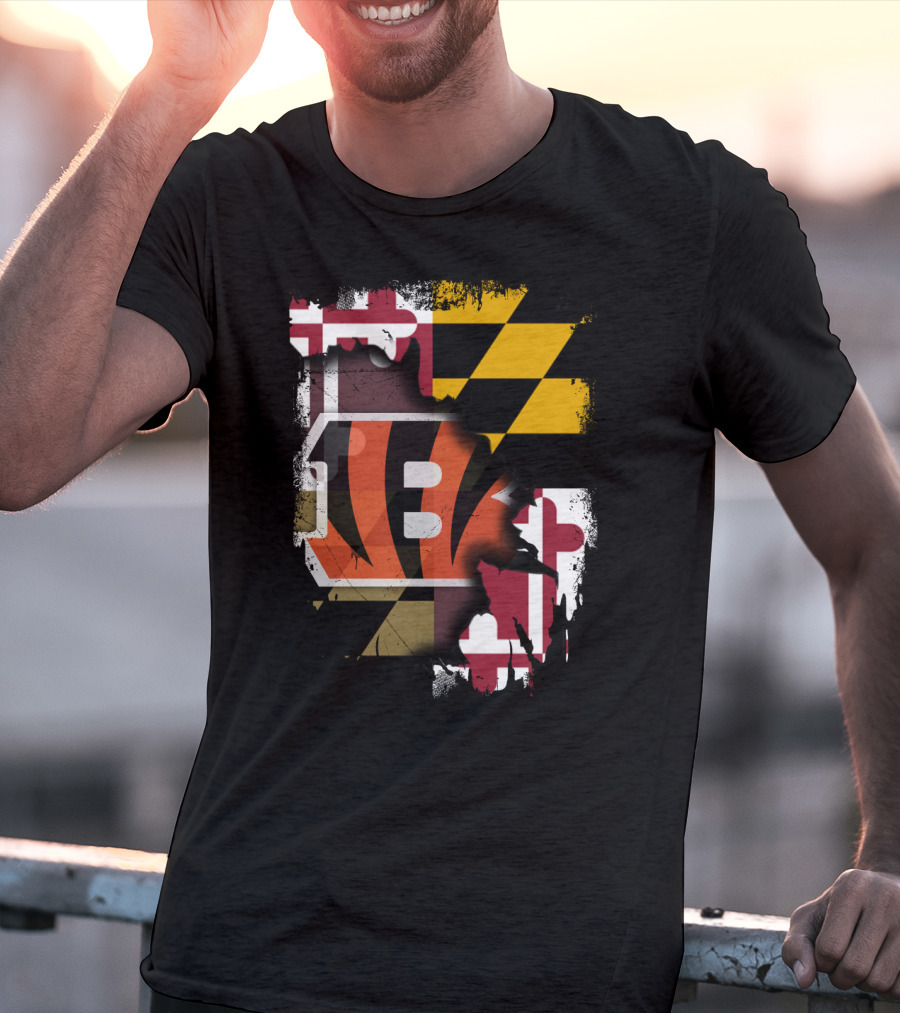 Maryland Flag Bengals Collaboration T-Shirt