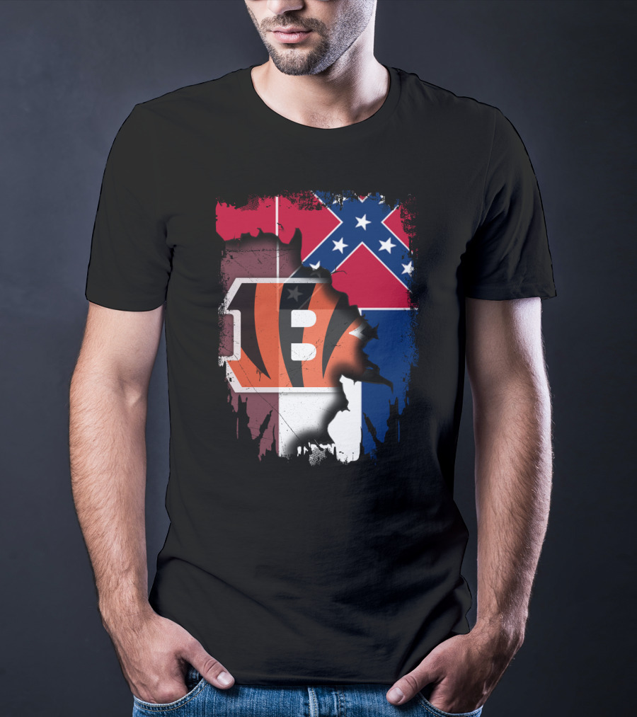 Mississippi Pride With Bengals Fusion T-Shirt