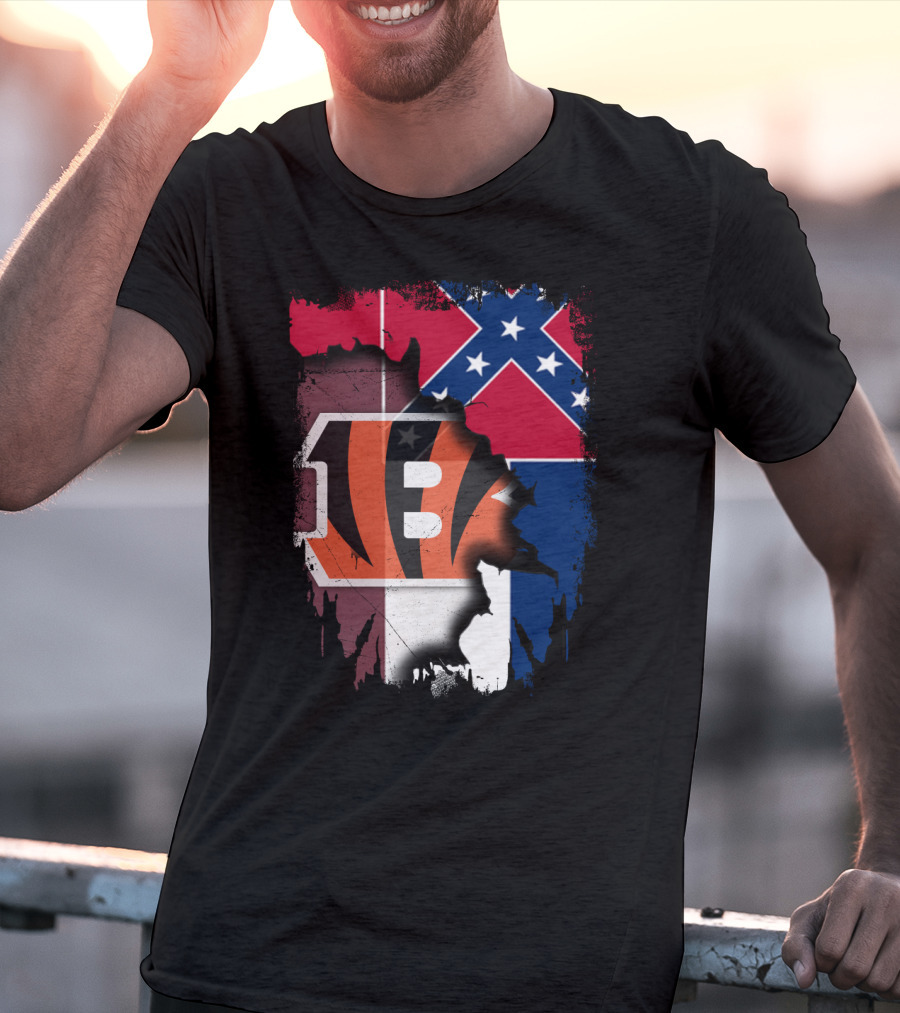 Mississippi Pride With Bengals Fusion T-Shirt