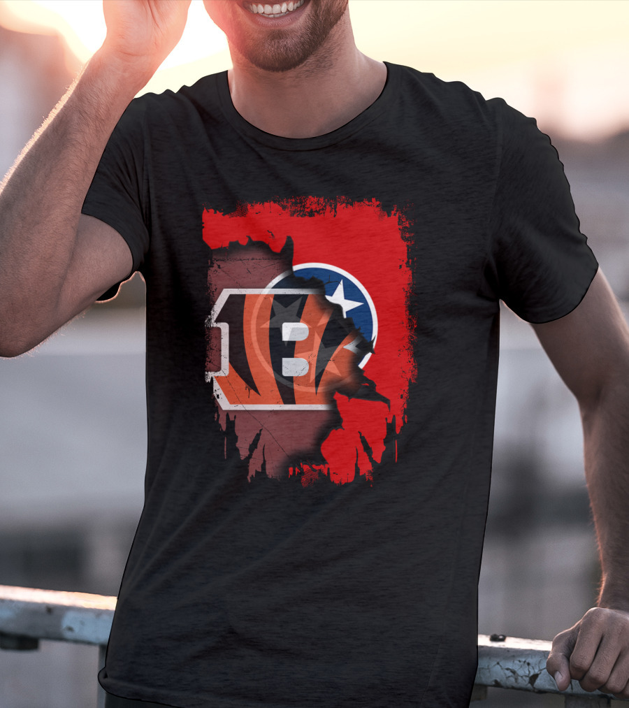 Together Tennessee Bengals Logo Fusion T-Shirt