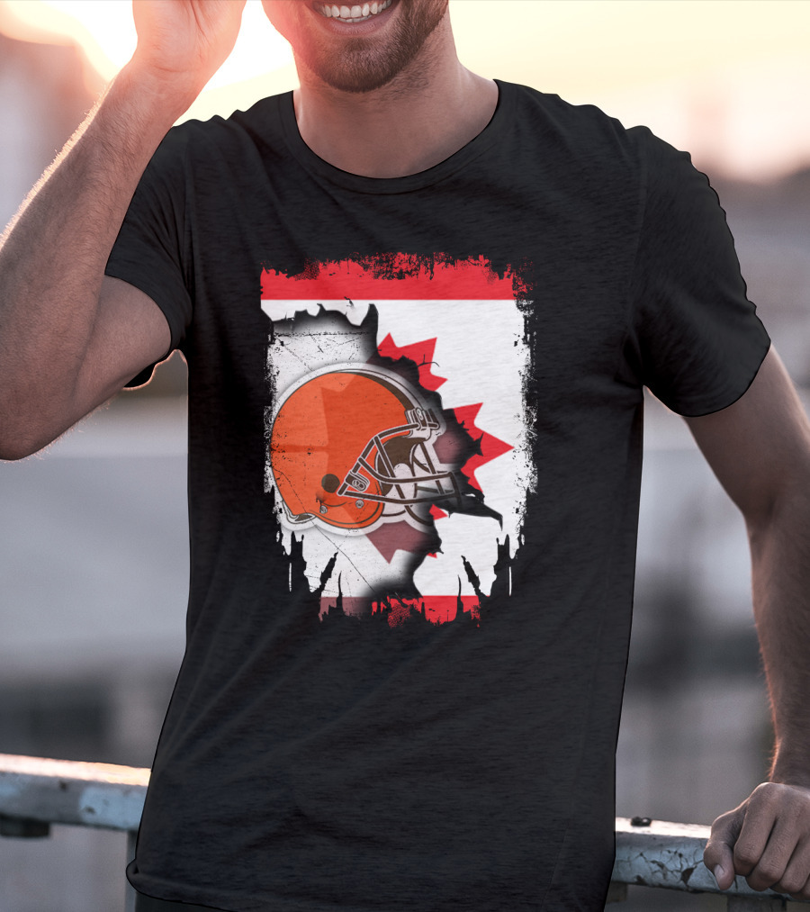 Canada And Browns Helmet T-Shirt