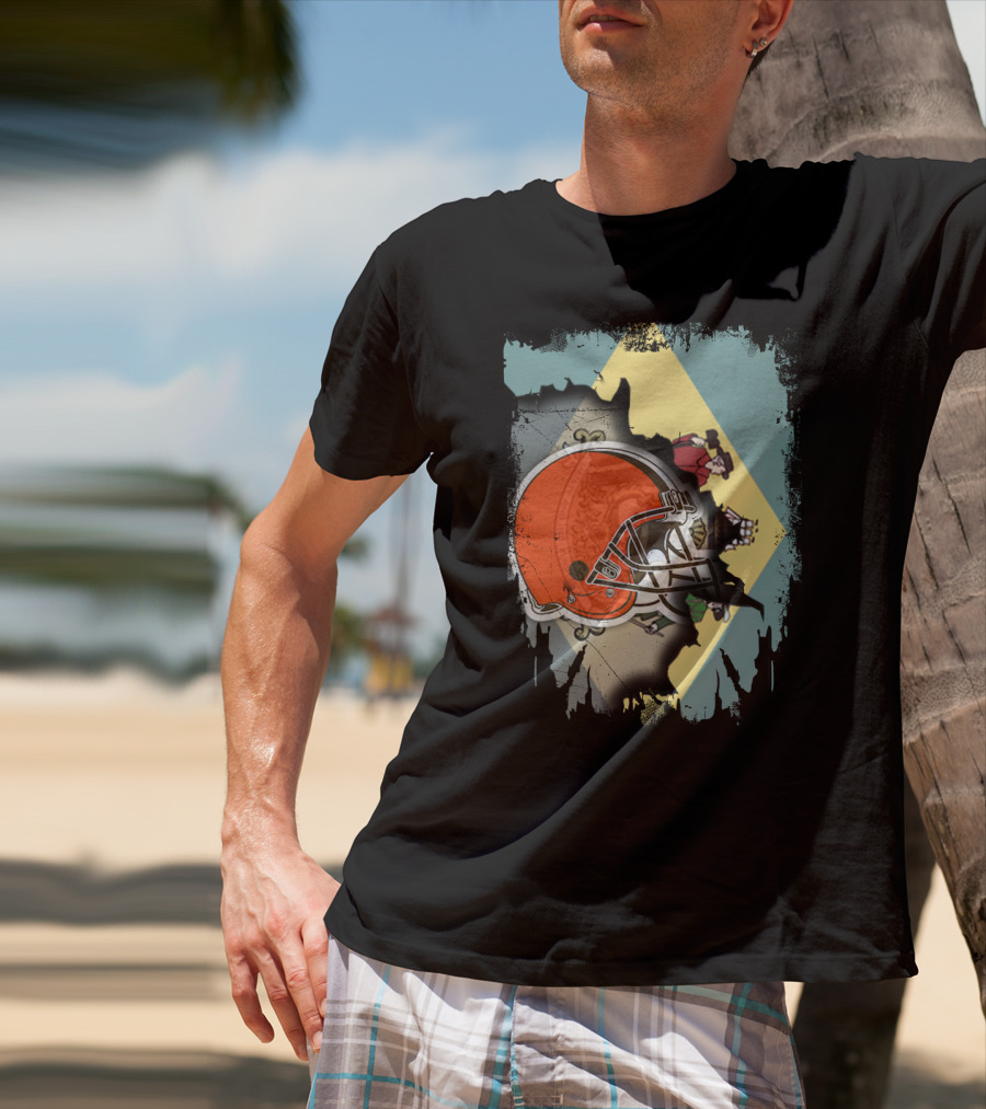 Delaware Meets Browns Helmet Collaboration T-Shirt