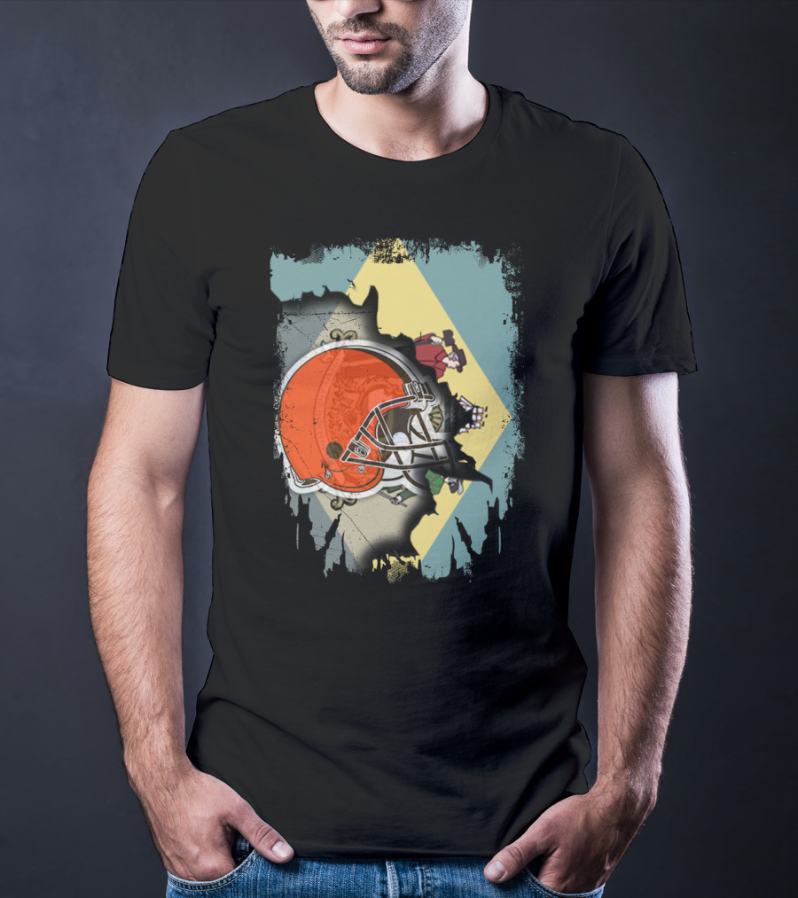 Delaware Meets Browns Helmet Collaboration T-Shirt